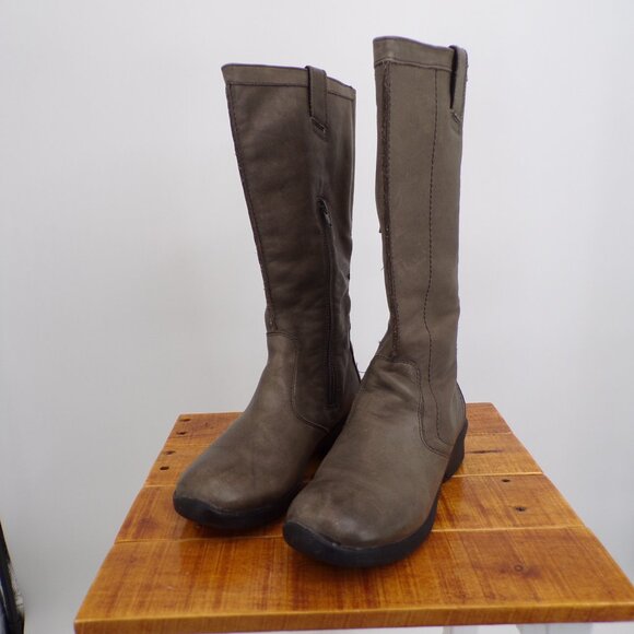 Keen Boots Tall Leather Women's Size 7.5 Green - Picture 3 of 11